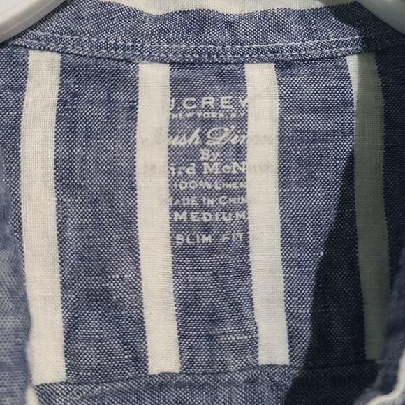 J. Crew baird mcnutt linen stripe long sleeve Button shirt - Picture 3 of 3